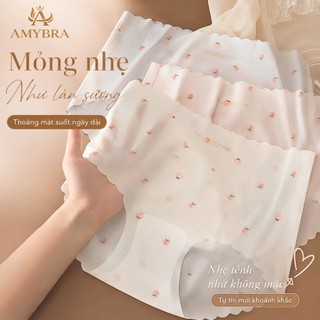 Quần Lót Nữ Su Tàng Hình Không Đường May Đáy Dán Kháng khuẩn, Quần Chip Nữ Cạp Vừa Ôm Dáng Tinh Tế AMYBRA L617