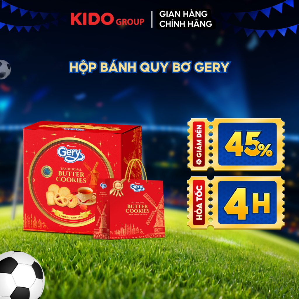 Bánh Quy Bơ Gery 454g - Phiên Bản Tết 2026 (Có Túi Giáy)
