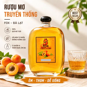 R.ượu Mơ Ngâm Tự Nhiên 500ml – Ngọt Dịu Dễ Uống – Trái Cây Lên Men