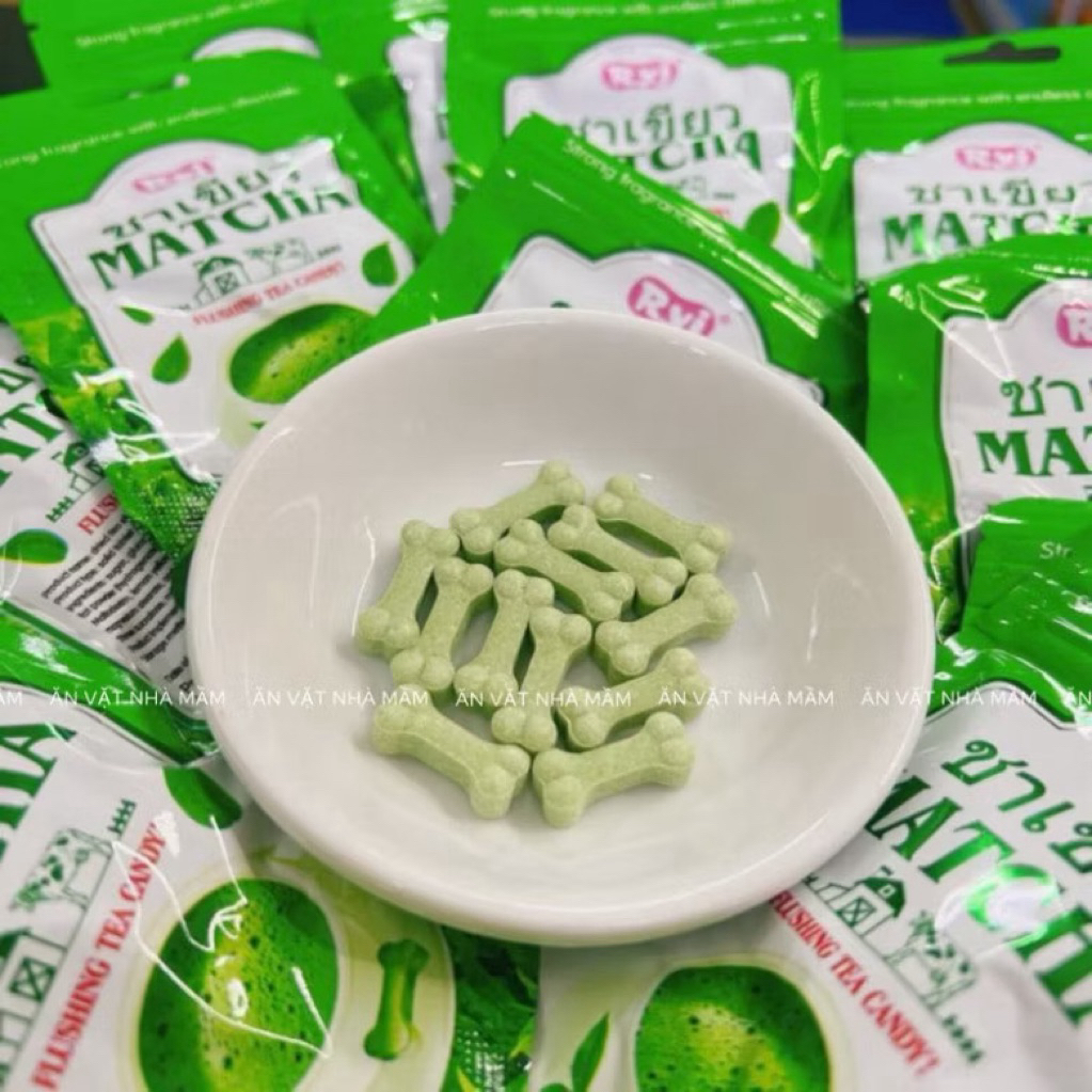30 Gói Kẹo C Match Hình Xương Chó Kẹo Matcha Xương Chó Tuổi Thơ
