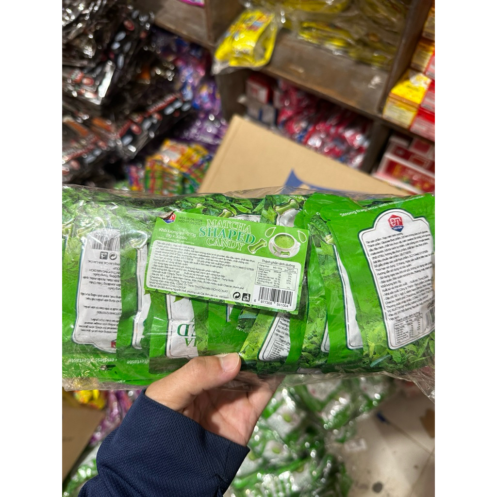 30 Gói Kẹo C Match Hình Xương Chó Kẹo Matcha Xương Chó Tuổi Thơ