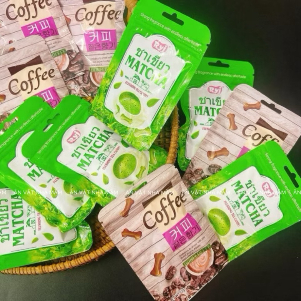 30 Gói Kẹo C Match Hình Xương Chó Kẹo Matcha Xương Chó Tuổi Thơ