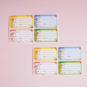 Set 16 Cái Nhãn Vở Có Keo Dán Sẵn Mondez, Nhãn Dán Thông Tin Cho Học Sinh
