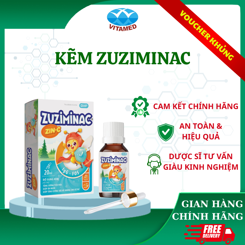 Zuziminac kẽm nhỏ giọt dành cho bé