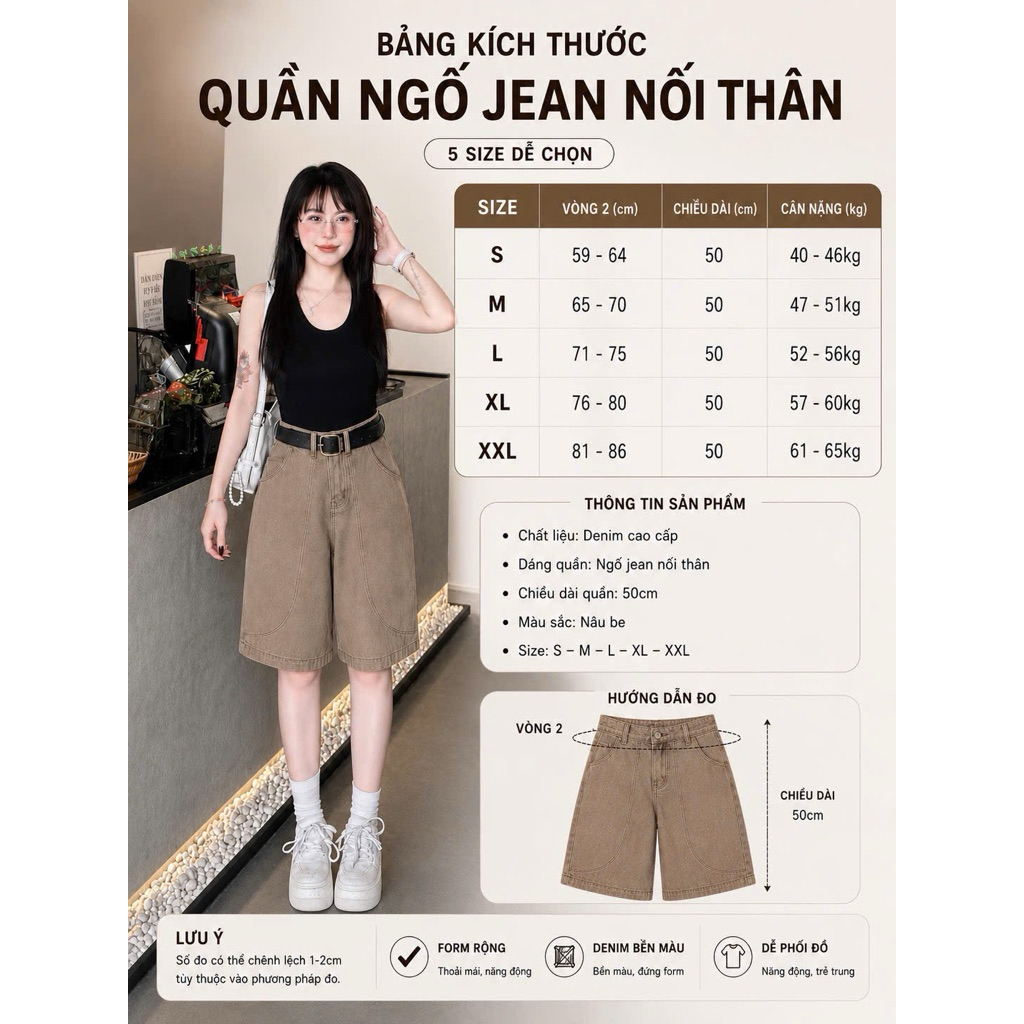 (S-2Xl) HHCHOU-Quần ngố nối thân ngang gối full màu H391