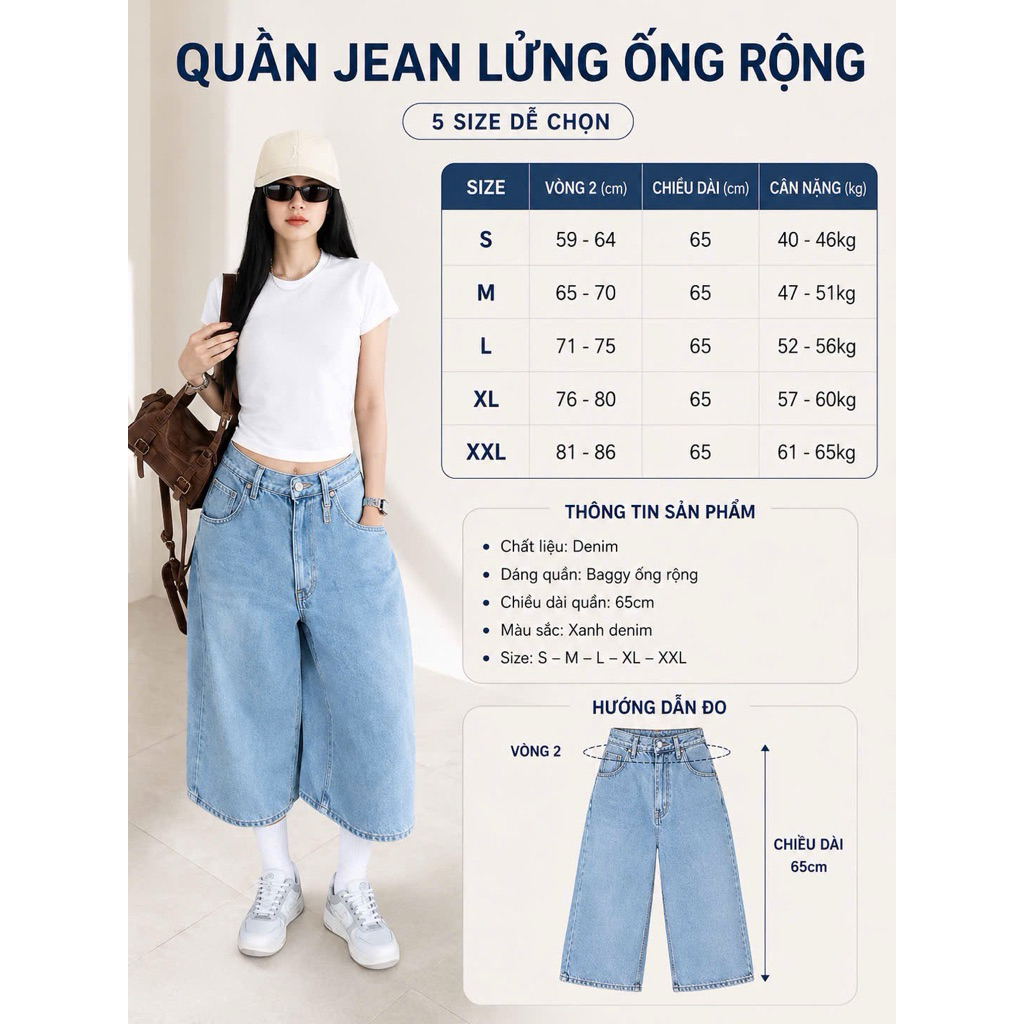 (S-2Xl) HHCHOU Quần Ngố Trơn Fom Lửng Ống Rộng full màu H19