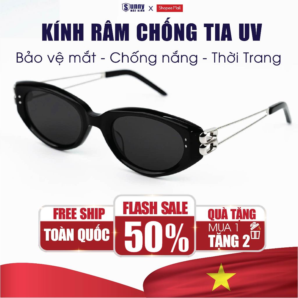 Kính Râm Mắt Mèo Chống Tia UV SUNNY MẮT KÍNH Phụ Kiện Thời Trang Chống Nắng Bảo Vệ Mắt Toàn Diện Đi Chơi Đi Học