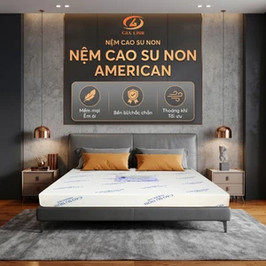 Nệm Cao Su Non American Dày 10cm – Loại Thẳng Nguyên Tấm – Đủ Size 1m–2m2 – Êm Ái