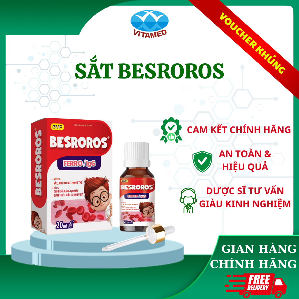 Besroros bổ sung sắt cho trẻ