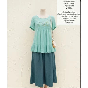 ÁO LINEN THÊU VƯỜN HOA 2HAND NHẬT