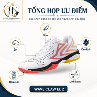 Giày Cầu Lông Mizuno Wave Claw EL 2 Chính Hãng – Nhẹ Chân, Linh Hoạt, Phù Hợp Tập Luyện
