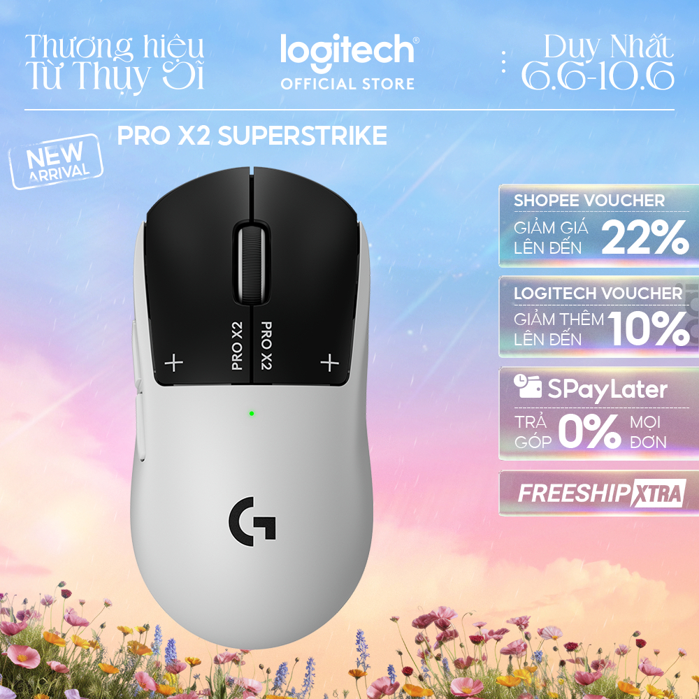 Chuột Gaming không dây Logitech G Pro X2 SUPERSTRIKE LIGHTSPEED - Siêu nhẹ 61g, hiệu suất nhanh, USB-C