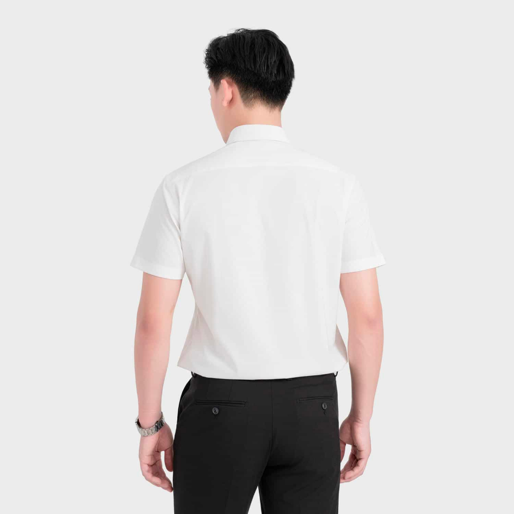 Áo sơ mi ngắn tay nam Insidemen dáng Perfect Fit vạt bằng, thấm hút tốt, thoáng khí ISS301MAH0