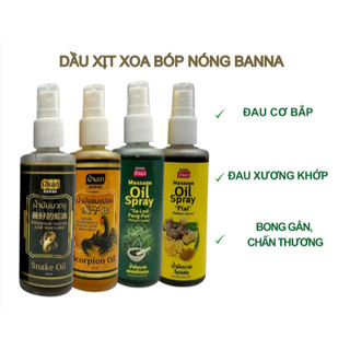 Dầu xoa bóp dạng xịt Banna Spray oil 85ml  Thái Lan - SHOP DẦU DOKRAK