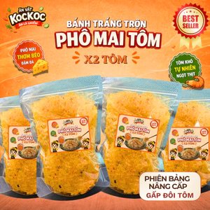 Ăn Vặt KocKoc - Bánh Tráng Tôm Phô Mai Size Đại 1kg, Siêu Topping Đậm Vị