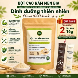 Bột cao nấm men bia 100g, Vitamin nhóm B, Kẽm, Magie, Canxi tăng cường đề kháng