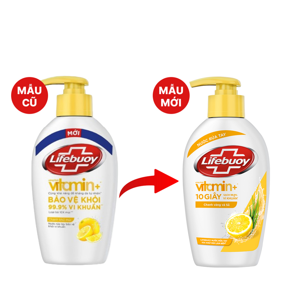 Nước Rửa Tay Lifebuoy Bảo Vệ Khỏi 99.9% Vi Khuẩn Gây Bệnh Hỗ Trợ Cùng Đề Kháng Da Tự Nhiên 450G