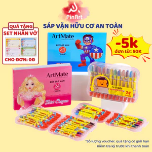 Bút Sáp Vặn Sáp Màu Hữu Cơ CLASSMATE 12,18,24 Màu Sắc Chuẩn, Tươi Sáng, Màu Có Vỏ Nhựa Bảo Vệ Khó Gãy