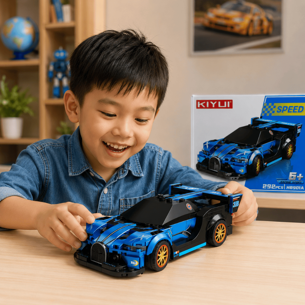 Đồ Chơi Cho Bé Xe Đua Lắp Ráp 292 Mảnh Siêu Xe Thể Thao Đồ Chơi STEM