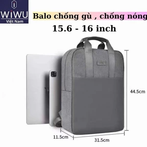 Balo Chống Gù WiWU Minimalist Backpack Cho Laptop 15.6 Inch - Vải Kháng Nước, Đa Năng Đi Học, Du Lịch