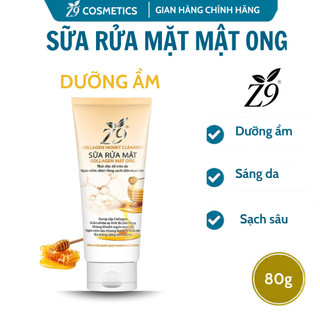 Sữa rửa mặt collagen mật ong Z9 luôn giữ ẩm da, trắng sáng tự nhiên da luôn mịn màng 80ml