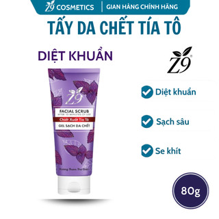 Tẩy da chết tía tô Z9 làm sạch sâu bụi bẩn trong da, sạch bã nhờn làm mịn da 80ml