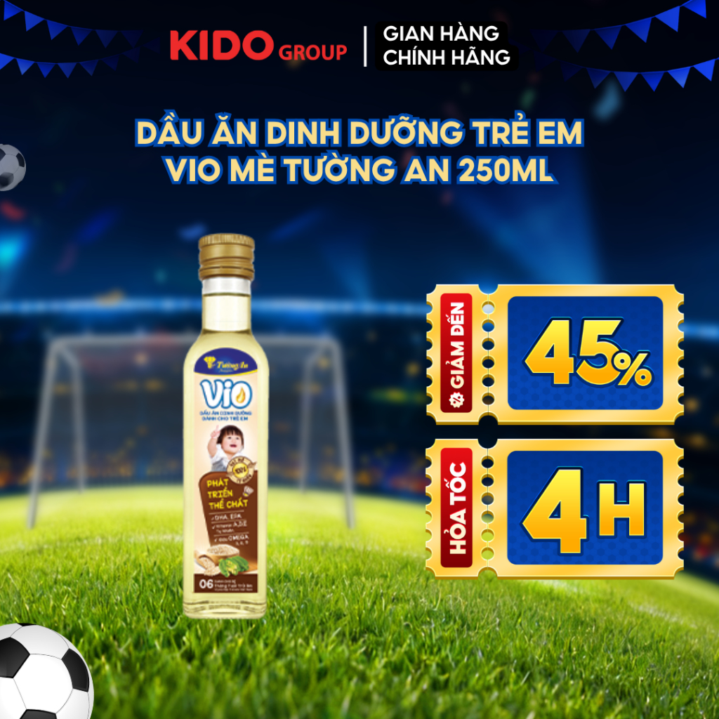 (NEW) (MUA 2 GIẢM 20%) Dầu ăn dặm dinh dưỡng cho bé VIO Tường An Gấc/Mè/Olive 250ML