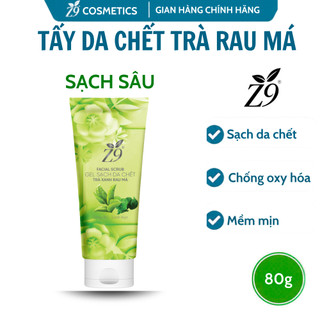 Gel tẩy da chết rau má Z9 giúp làm sạch sâu lỗ chân lông, cho da trắng sáng mịn màng 80ml
