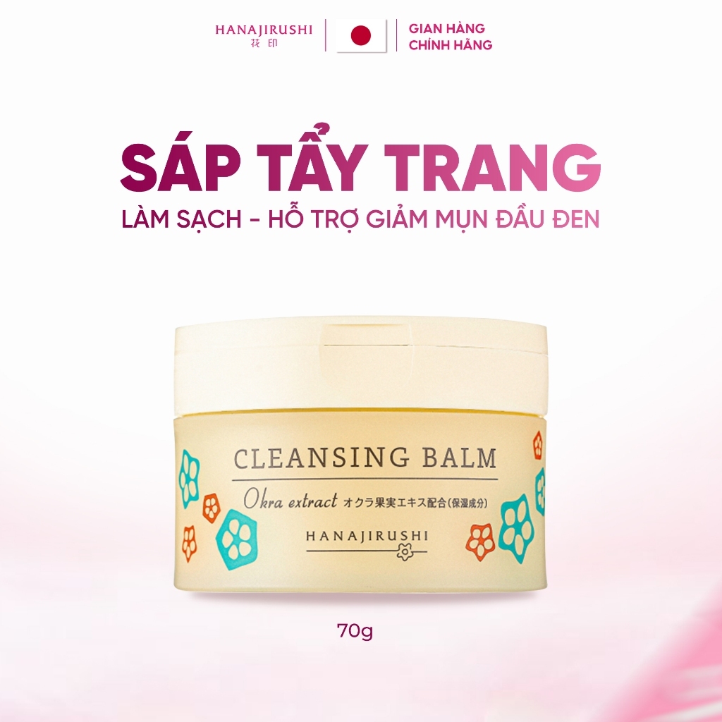 [Live KOL] Sáp Tẩy Trang Làm Sạch Bụi Bẩn Makeup Hanajirushi Cleansing Balm 70g Không Làm Khô Da