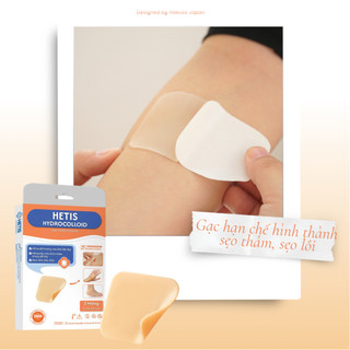 [Bao Bì Mới] Hộp 5 Miếng Gạc Hydrocolloid Hetis 5x5cm Hút Dịch Giảm Sẹo Cho Bé