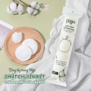Bông tẩy trang Miju mềm mại, siêu dai, không xơ bông, Không Bung viền, Siêu Tiết Kiệm