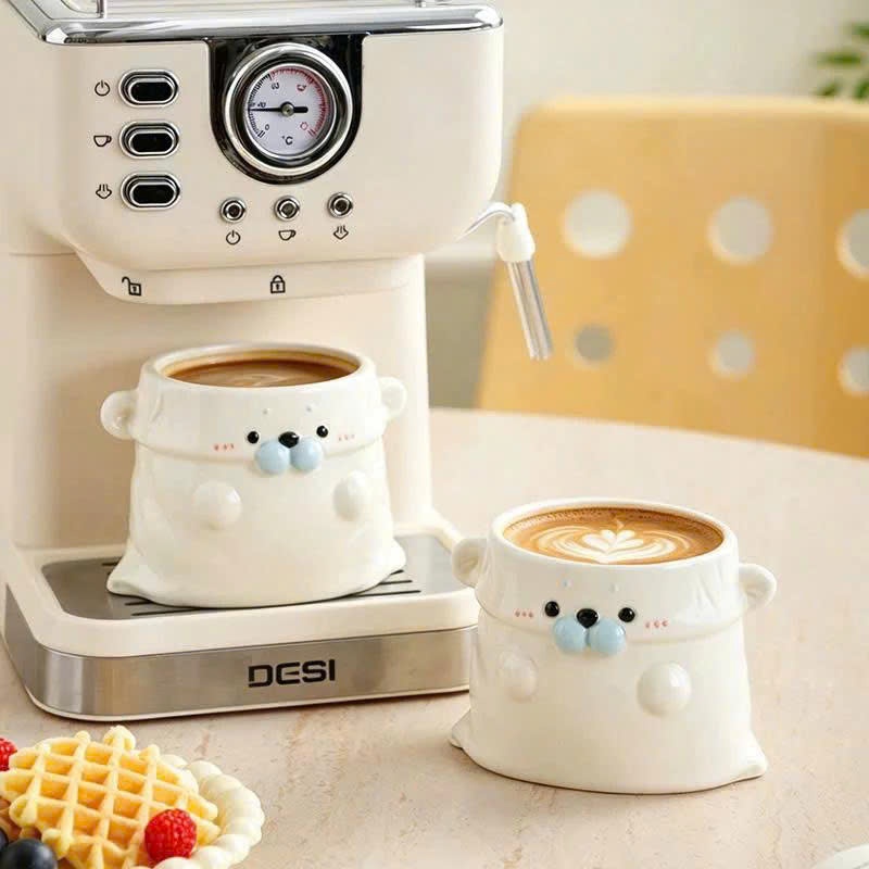 [ Gốm sứ ] Ly Hình Hải Ly Cute Mini – Thiết Kế Đáng Yêu, Trang Trí Bàn Làm Việc, Quà Tặng Hot 2026
