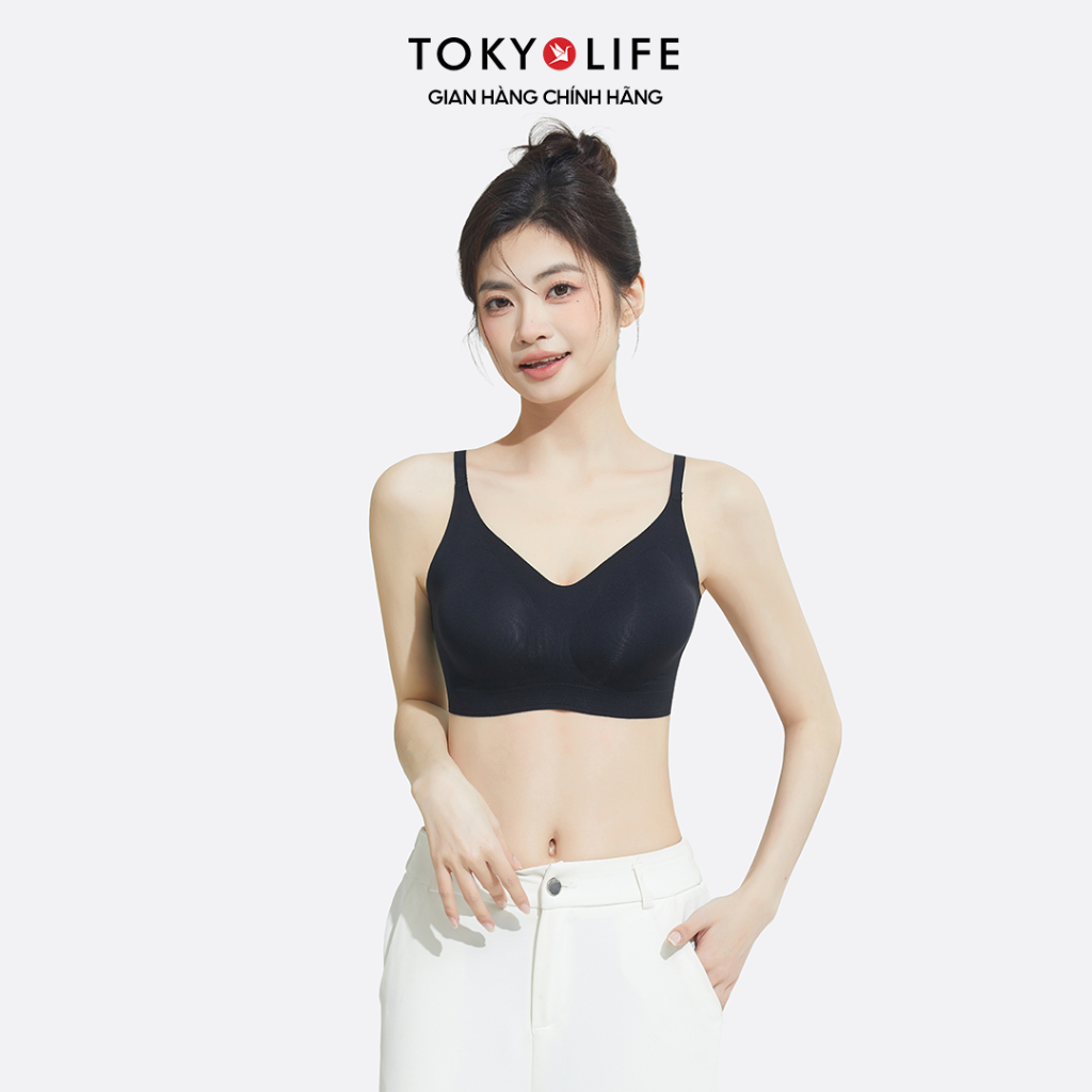 Áo Bra Nữ TOKYOLIFE Không Gọng Không Viền Nâng Ngực Đệm Mỏng Mềm Mịn - 40005088