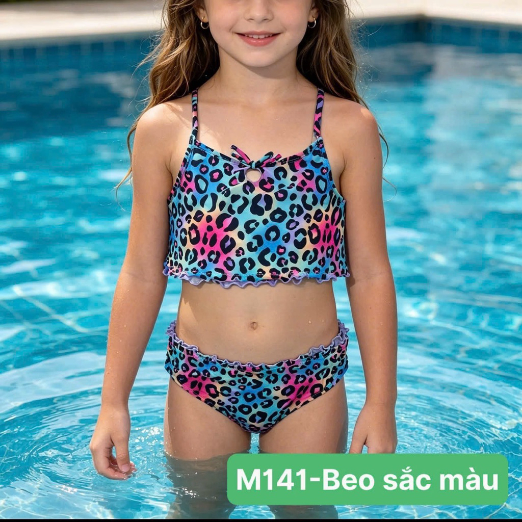 Set đồ bơi bé gái 14–18Y (38–50kg) xuất dư chống nắng UPF 40–50 – đồ bơi trẻ em xuất khẩu cao cấp