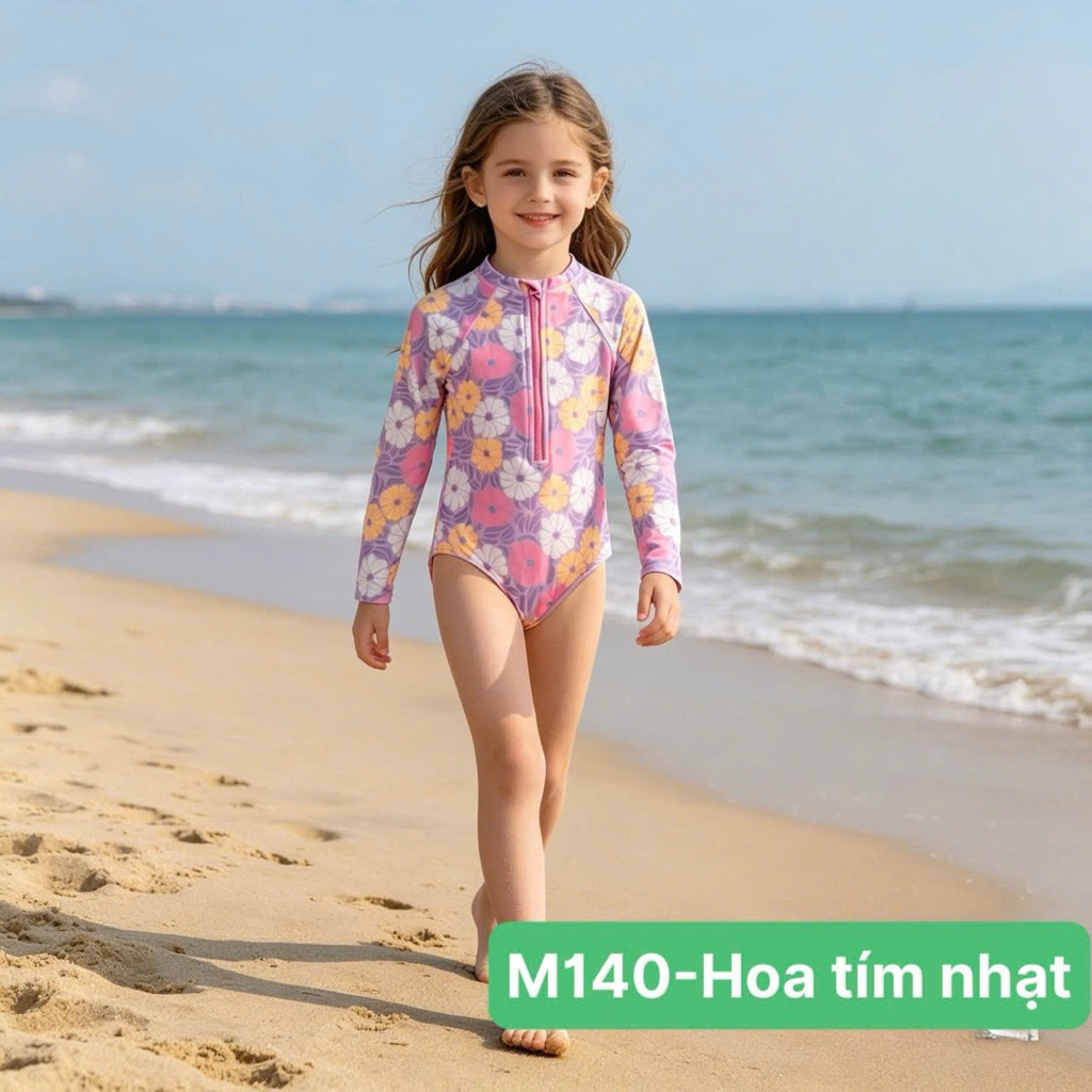 Set đồ bơi bé gái 14–18Y (38–50kg) xuất dư chống nắng UPF 40–50 – đồ bơi trẻ em xuất khẩu cao cấp