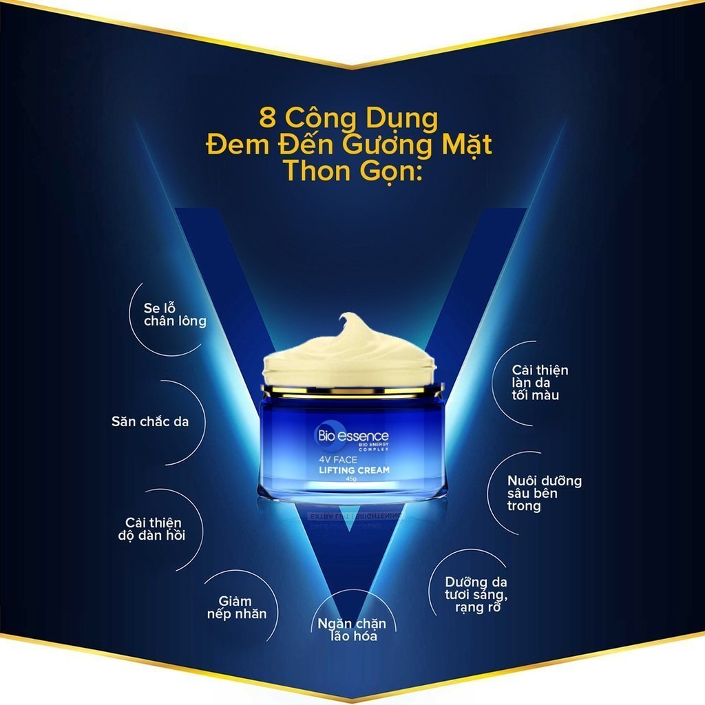 [VHL x Bio-essence] Kem dưỡng ngăn ngừa lão hóa, nâng cơ mặt & dưỡng sáng Bio essence Bio-Vlift 45g tặng 1 túi ST 200g