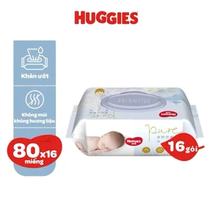 THÙNG 16 GÓI/ 8 GÓI/ 4 GÓI GIẤY ƯỚT HUGGIES GOLDEN WET 80 TỜ
