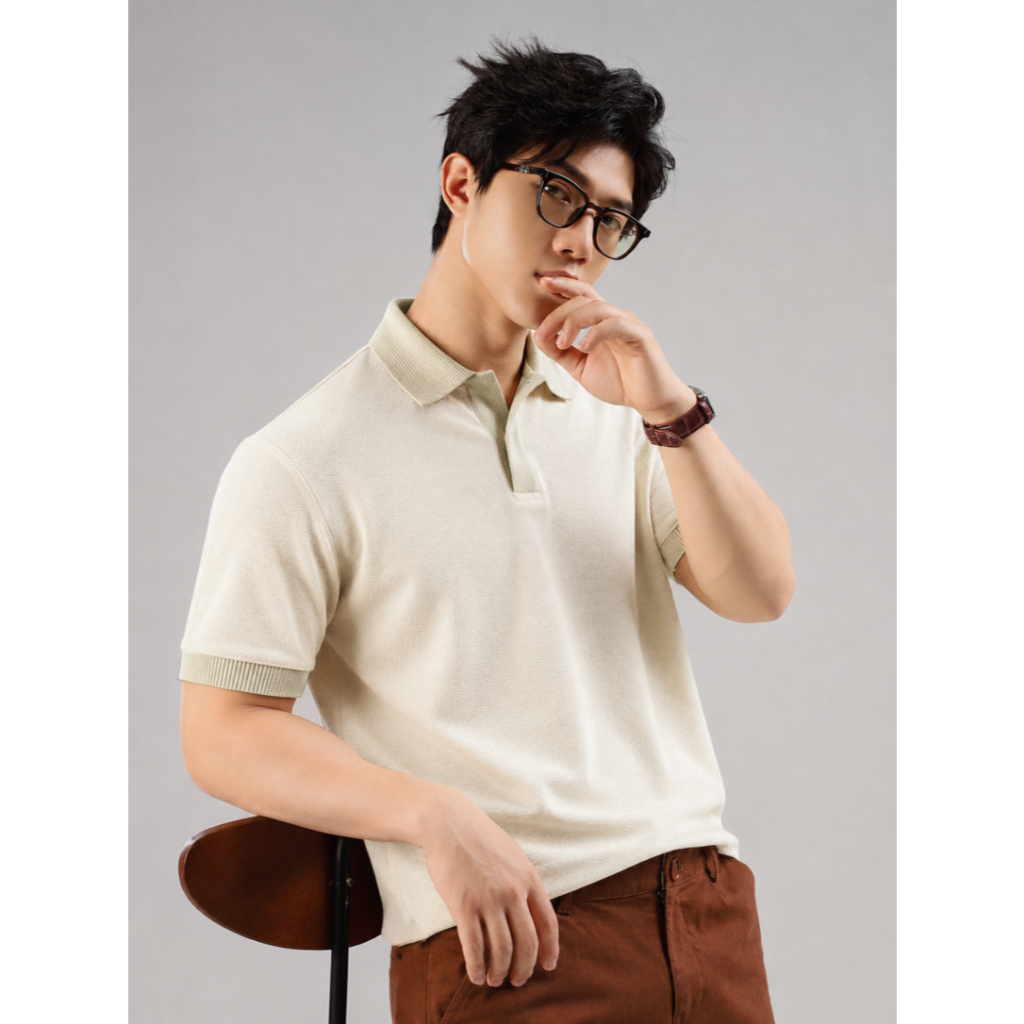 Áo Polo Cổ Bẻ Vải Dệt Kim Siêu Thoáng Mát Mùa Hè Tôn Dáng Hè Thu Halley E38