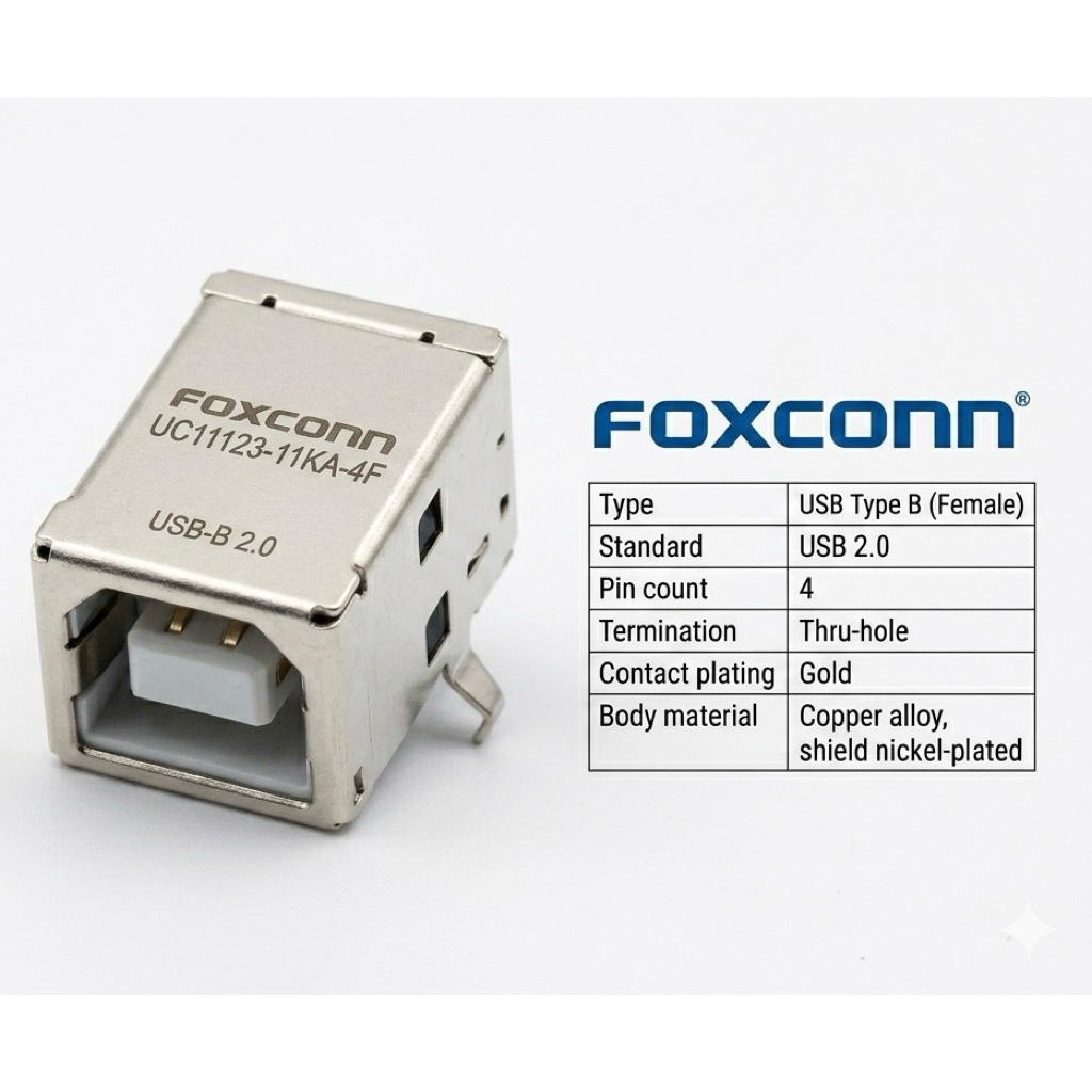 Jack USB B (Foxconn )chân cắm { SET 2 } Chất lượng tốt Sp mới