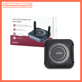 Router WiFi 4G LTE LSUN MF607+ – Tốc Độ 300Mbps – Pin 5000mAh – 2 Anten – Có Cổng LAN – 32 Thiết Bị