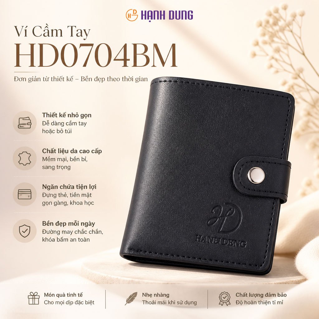 Ví Cầm Tay Hạnh Dung Minimal Luxe HD0704BM