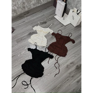 Đầm Body Nhún Full Thân Đan Dây Đuôi Bèo