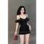Đầm Body Nhún Full Thân Đan Dây Đuôi Bèo