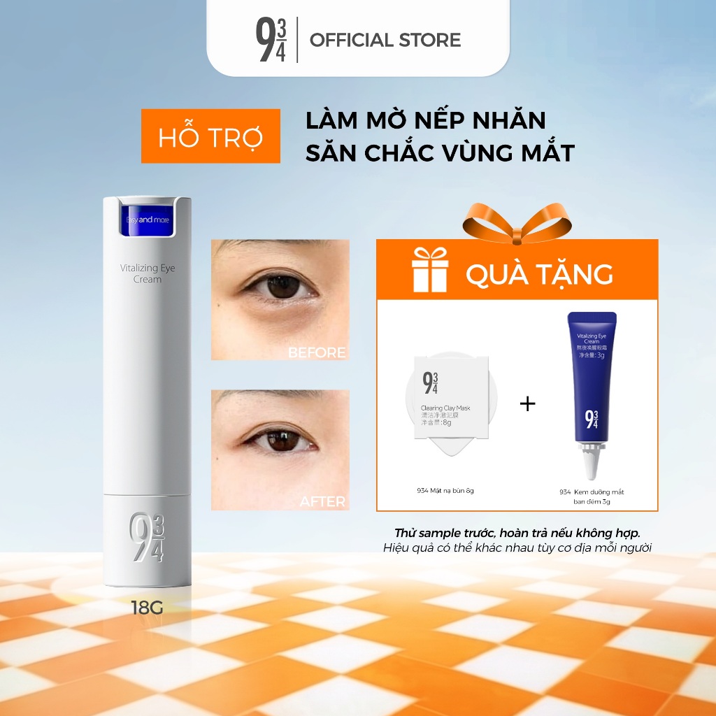 Kem Mắt 934 Dưỡng Ẩm Sâu Chống Lão Hóa Giảm Thâm 18g