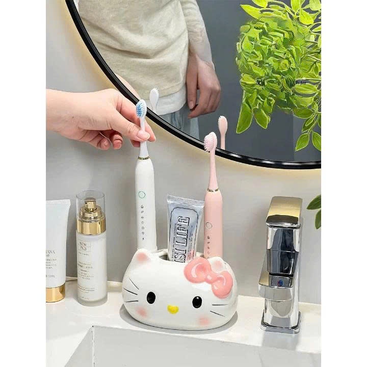 [ Gốm Sứ ] Cốc Helokitty – Đựng Bàn Chải, Dao Cạo, Đồ Dùng Nhà Tắm Siêu Cute Dễ Thương