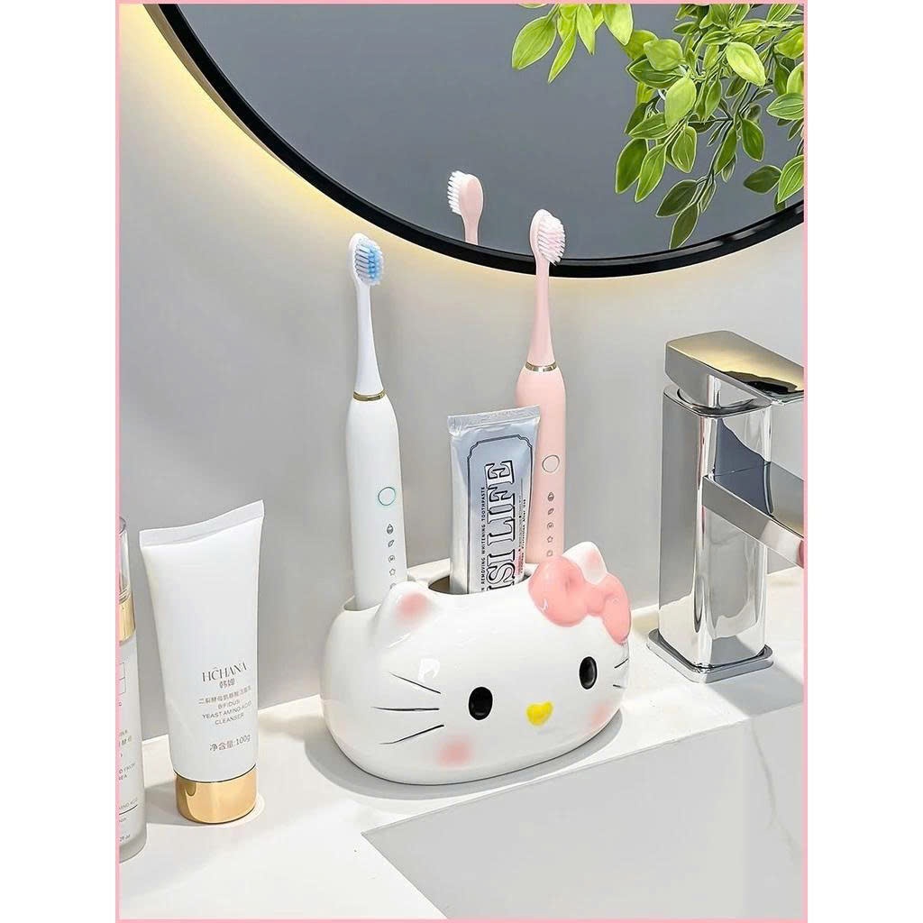 [ Gốm Sứ ] Cốc Helokitty – Đựng Bàn Chải, Dao Cạo, Đồ Dùng Nhà Tắm Siêu Cute Dễ Thương
