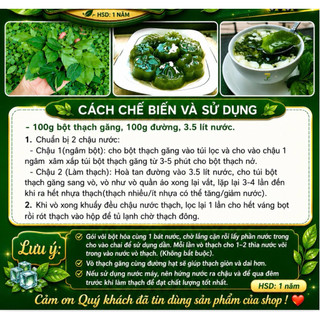 Bột thạch găng xanh (tặng kèm vôi bột)