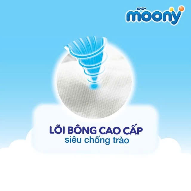 [MUA 2 TẶNG 1] Bỉm- Tã dán Moony blue tiêu chuẩn hàng Nhật đủ size cho bé trai và bé gái