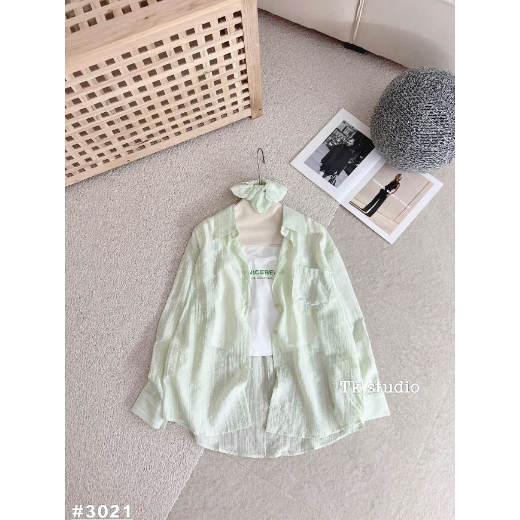[𝑯𝒂 𝑨𝒏𝒉] Set Áo Sơ Mi Tơ Lụa Chấm Bi QCL1