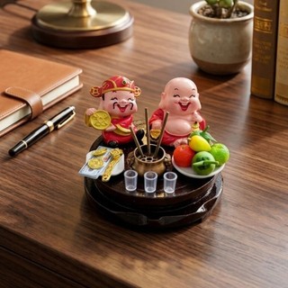 Bàn Thờ Thần Tài Thổ Địa Mini  May Mắn Tài Lộc Trang trí Bàn Làm Việc